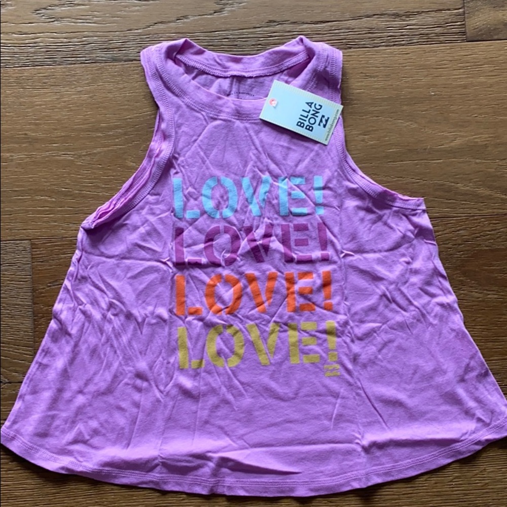 Billabong girls tank top. Size M 10/12. NWT